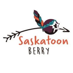 Saskatoon Berry Amelanchier Alnifolia `Saskatoon Berry´ -Frucht Wald Geschaft Saskatoon Berry Logo